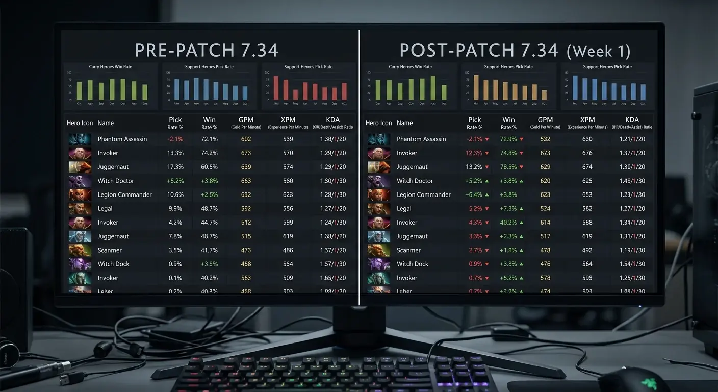 Влияние на пачове върху Dota 2 залагания