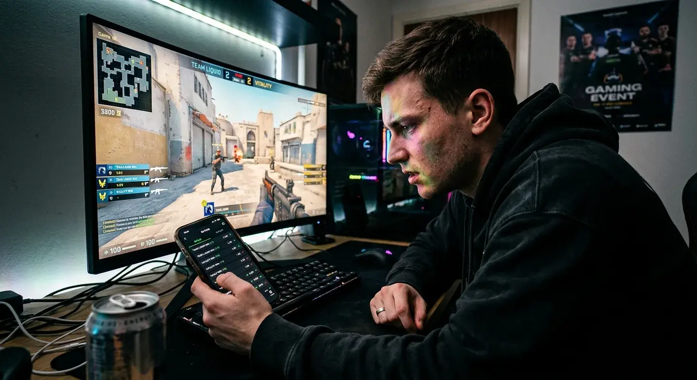 Залози на живо на eSports — in-play бетинг за CS2, LoL и Dota 2 с cash-out и стрийминг интеграция