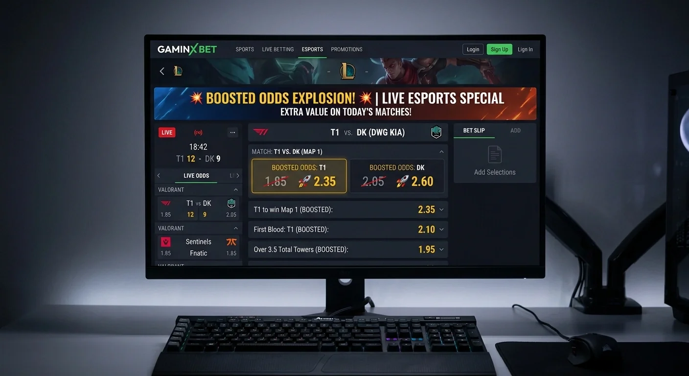 Промоции за live eSports залагания с засилени коефициенти при голям турнир